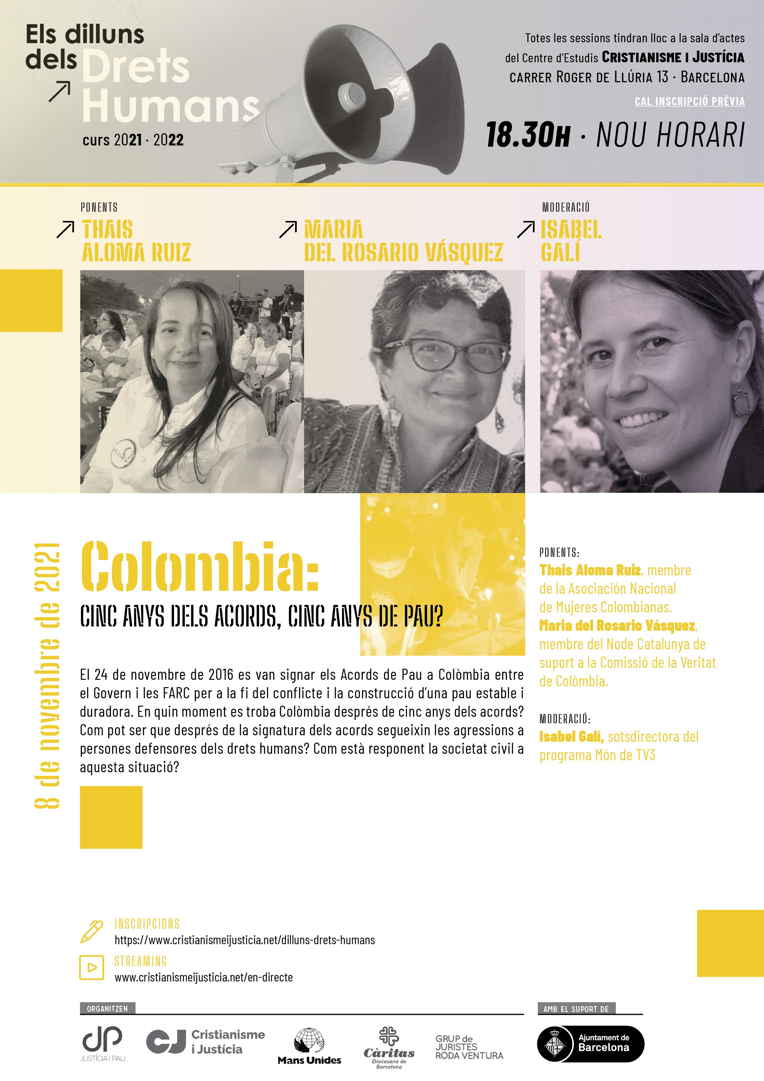Cartel evento 'Colombia: Cinco años de los acuerdos, ¿cinco años de paz?'