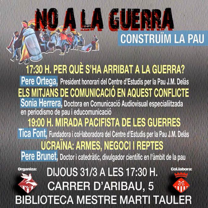 No a la guerra, construim la pau