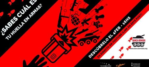Banner del Webinar sobre la huella en la Banca Armada